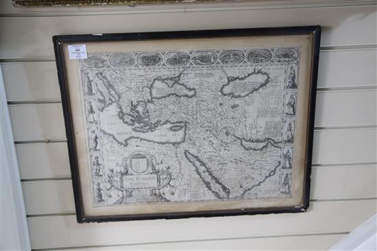 John Speed (1552-1629) Map of the Turkish Empire, G.Humble, 1626, 15.75 x 20.25in.